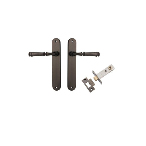 Iver Verona Solid Brass Door Lever on Oval Backplate | Passage Kit | 9 Finishes - Signature Brass