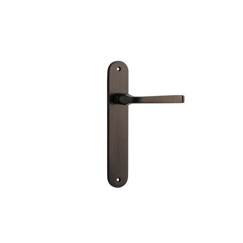 Iver Annecy Door Lever Handle On Oval Backplate - primehardware
