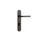 Iver Annecy Solid Brass Door Lever on Oval Backplate | Privacy Lever Set Only | 9 Finishes - Signature Brass