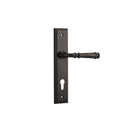 IVER Verona Door Lever Handle On Stepped Backplate | Entrance Lever Set Only | 9 Finishes - Signature Brass
