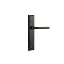 IVER Annecy Door Lever Handle On Stepped Backplate | Passage Lever Set Only | 9 Finishes - Signature Brass