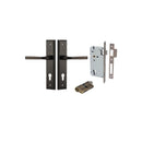 IVER Annecy Door Lever Handle On Stepped Backplate | Entrance Kit (Key/Key) | 9 Finishes - Signature Brass