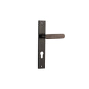 IVER Bronte Door Lever Handle On Rectangular Backplate | Entrance Lever Set Only | 7 Finishes - Signature Brass