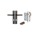 IVER Bronte Door Lever Handle On Rectangular Backplate | Entrance Kit (Key/Key) | 7 Finishes - Signature Brass
