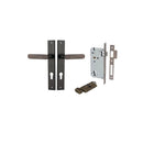 IVER Bronte Door Lever Handle On Rectangular Backplate | Entrance Kit (Key/Thumb) | 7 Finishes - Signature Brass