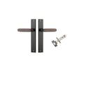 IVER Bronte Door Lever Handle On Rectangular Backplate | Passage Kit | 7 Finishes - Signature Brass