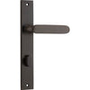 Iver Bronte Door Lever Handle On Rectangular Backplate - primehardware