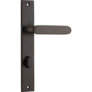 IVER Bronte Door Lever Handle On Rectangular Backplate | Privacy Lever Set Only | 7 Finishes - Signature Brass