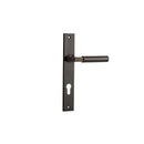 IVER Berlin Door Lever Handle On Rectangular Backplate | Entrance Lever Set Only | 7 Finishes - Signature Brass