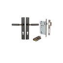 IVER Berlin Door Lever Handle On Rectangular Backplate | Entrance Kit (Key/Key) | 7 Finishes - Signature Brass