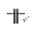 IVER Berlin Door Lever Handle On Rectangular Backplate | Passage Kit | 7 Finishes - Signature Brass