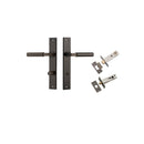 IVER Berlin Door Lever Handle On Rectangular Backplate | Separate Privacy Kit | 7 Finishes - Signature Brass