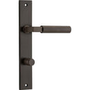 IVER Berlin Door Lever Handle On Rectangular Backplate | Privacy Lever Set Only | 7 Finishes - Signature Brass