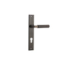 IVER Brunswick Door Lever Handle On Rectangular Backplate | Entrance Lever Set Only | 6 Finishes - Signature Brass