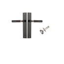 IVER Brunswick Door Lever Handle On Rectangular Backplate | Passage Kit | 6 Finishes - Signature Brass