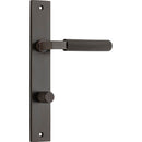 IVER Brunswick Door Lever Handle On Rectangular Backplate | Privacy Lever Set Only | 6 Finishes - Signature Brass