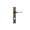 IVER Como Door Lever Handle On Rectangular Backplate | Entrance Lever Set Only | 7 Finishes - Signature Brass