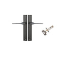IVER Como Door Lever Handle On Rectangular Backplate | Passage Kit | 7 Finishes - Signature Brass