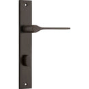 IVER Como Door Lever Handle On Rectangular Backplate | Privacy Lever Set Only | 7 Finishes - Signature Brass