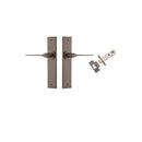 IVER Como Door Lever Handle On Chamfered Backplate | Passage Kit | 7 Finishes - Signature Brass