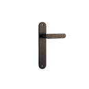 Iver Bronte Solid Brass Door Lever on Oval Backplate | Passage Lever Set Only | 7 Finishes - Signature Brass