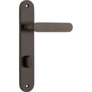 Iver Bronte Solid Brass Door Lever on Oval Backplate | Privacy Lever Set Only | 7 Finishes - Signature Brass