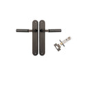 Iver Berlin Solid Brass Door Lever on Oval Backplate | Passage Kit | 7 Finishes - Signature Brass