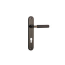 Iver Brunswick Solid Brass Door Lever on Oval Backplate | Entrance Lever Set Only | 6 Finishes - Signature Brass