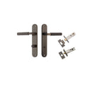 Iver Brunswick Solid Brass Door Lever on Oval Backplate | Separate Privacy Kit | 6 Finishes - Signature Brass