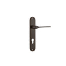 IVER Como Door Lever Handle On Oval Backplate | Entrance Lever Set Only | 7 Finishes - Signature Brass