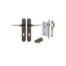 IVER Como Door Lever Handle On Oval Backplate | Entrance Kit (Key/Key) | 7 Finishes - Signature Brass