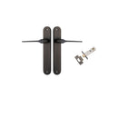 IVER Como Door Lever Handle On Oval Backplate | Passage Kit | 7 Finishes - Signature Brass