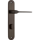 IVER Como Door Lever Handle On Oval Backplate | Privacy Lever Set Only | 7 Finishes - Signature Brass