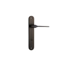 IVER Como Door Lever Handle On Oval Backplate | Passage Lever Set Only | 7 Finishes - Signature Brass