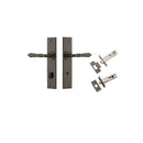 IVER Sarlat Door Lever Handle On Chamfered Backplate | Separate Privacy Kit | 10 Finishes - Signature Brass
