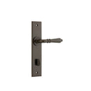 IVER Sarlat Door Lever Handle On Chamfered Backplate | Privacy Lever Set Only | 10 Finishes - Signature Brass