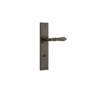 IVER Sarlat Door Lever Handle On Chamfered Backplate | Passage Lever Set Only | 10 Finishes - Signature Brass