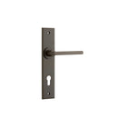 Iver Baltimore Door Lever Handle On Chamfered Backplate - primehardware