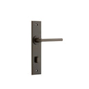 Iver Baltimore Door Lever Handle on Chamfered Backplate | Privacy Lever Set Only | 7 Finishes - Signature Brass