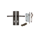IVER Verona Door Lever Handle On Chamfered Backplate | Entrance Kit (Key/Thumb) | 9 Finishes - Signature Brass