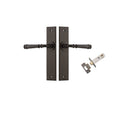 IVER Verona Door Lever Handle On Chamfered Backplate | Passage Kit | 9 Finishes - Signature Brass