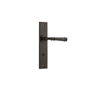 IVER Verona Door Lever Handle On Chamfered Backplate | Passage Lever Set Only | 9 Finishes - Signature Brass