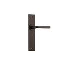 IVER Annecy Door Lever Handle On Chamfered Backplate | Passage Lever Set Only | 9 Finishes - Signature Brass
