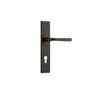 Iver Annecy Door Lever Handle On Chamfered Backplate - primehardware