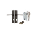 IVER Annecy Door Lever Handle On Chamfered Backplate | Entrance Kit (Key/Key) | 9 Finishes - Signature Brass