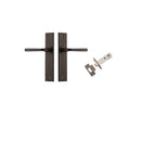 IVER Annecy Door Lever Handle On Chamfered Backplate | Passage Kit | 9 Finishes - Signature Brass