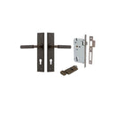 Iver Berlin Door Lever Handle On Chamfered Rectangular Backplate - primehardware