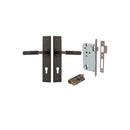 IVER Brunswick Door Lever Handle On Chamfered Backplate | Entrance Kit (Key/Key) | 6 Finishes - Signature Brass