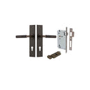IVER Brunswick Door Lever Handle On Chamfered Backplate | Entrance Kit (Key/Thumb) | 6 Finishes - Signature Brass