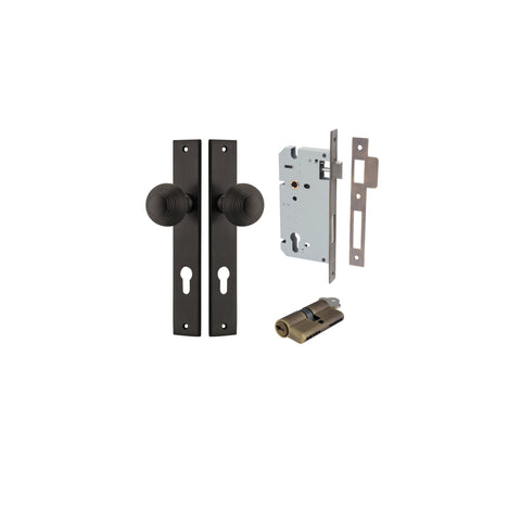 Iver Guildford Door Knob On Rectangular Backplate - primehardware